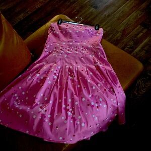 Kay unger New York polka dot pink dress